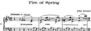 A piece of music with the title 'Fire of Spring'